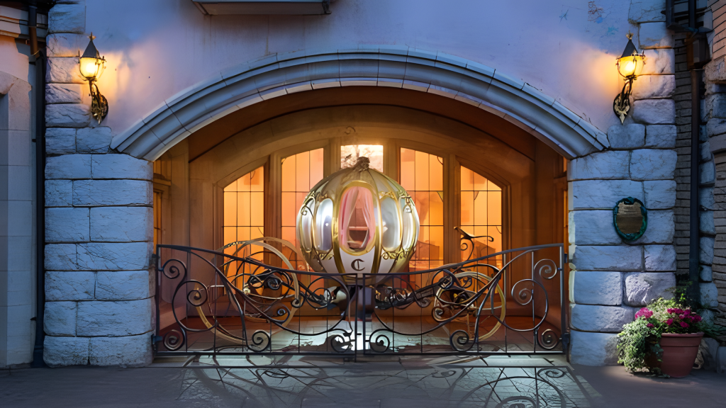 ディズニーランド・パークのグルメ、Auberge de Cendrillonの外観