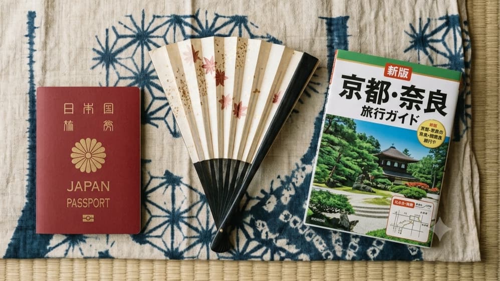 一時帰国で外国人パートナーと日本を旅行するイメージ